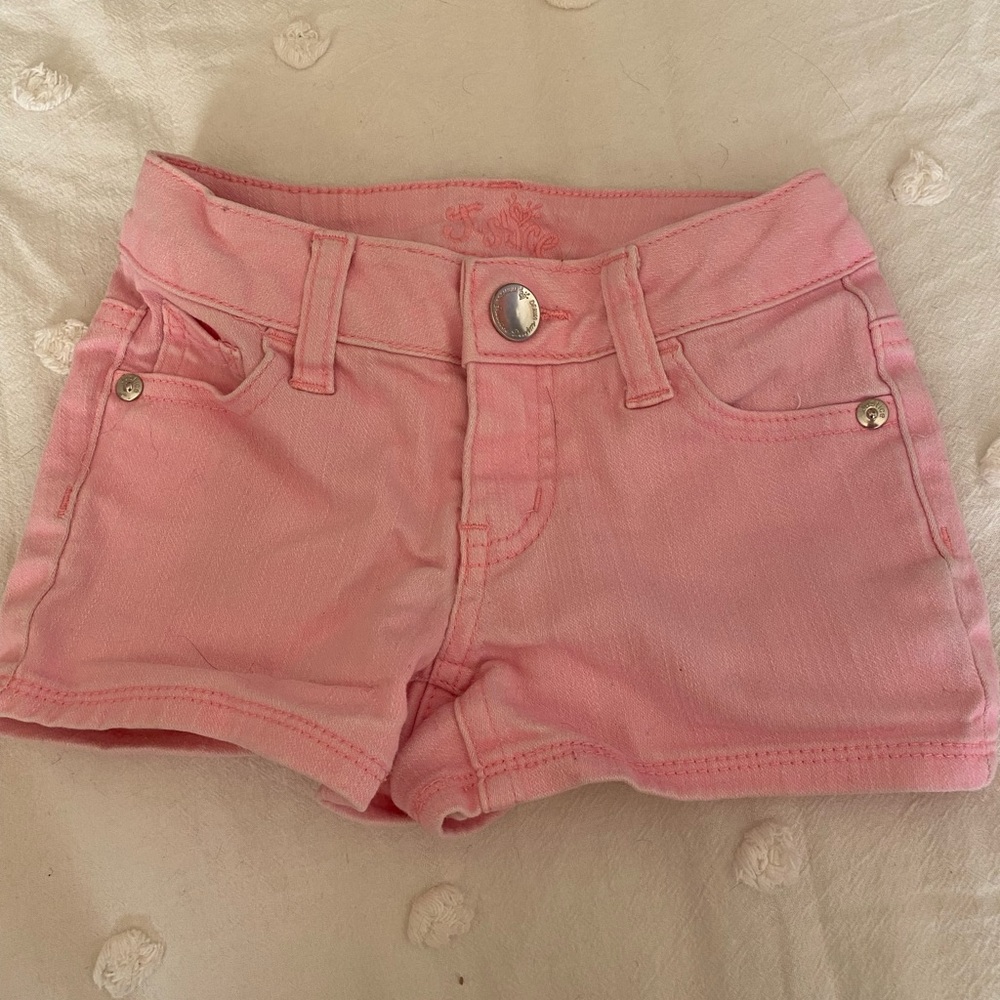 Pink justice jean shorts!